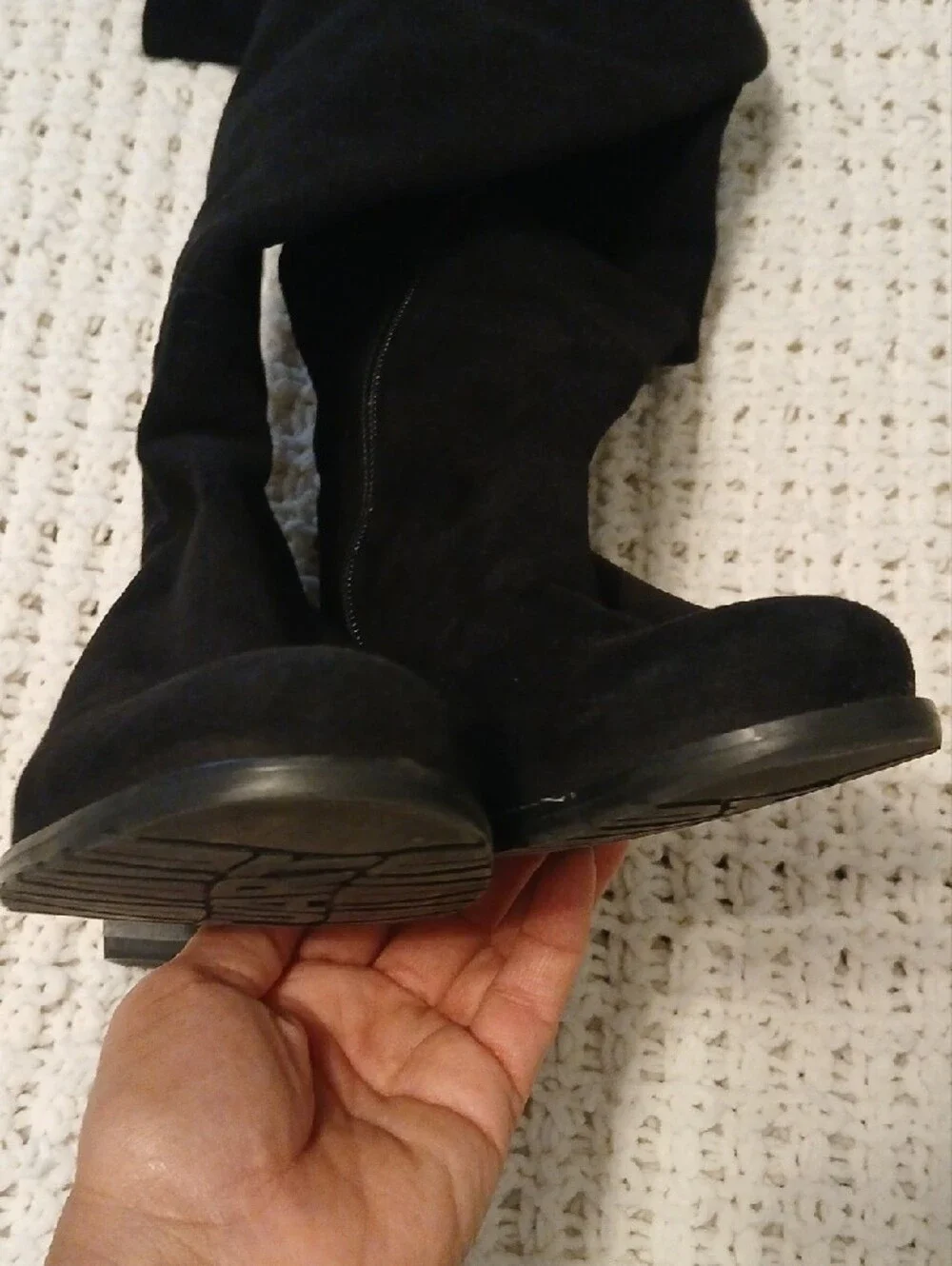 Stuart Weitzman Black Over-the-Knee Block Heel Boots